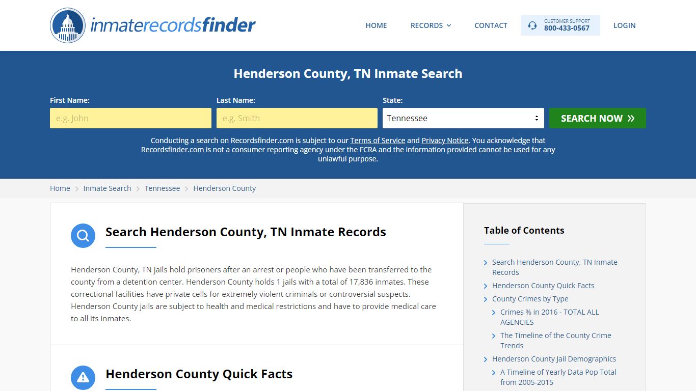 Henderson County, TN Inmate Lookup & Jail Records Online