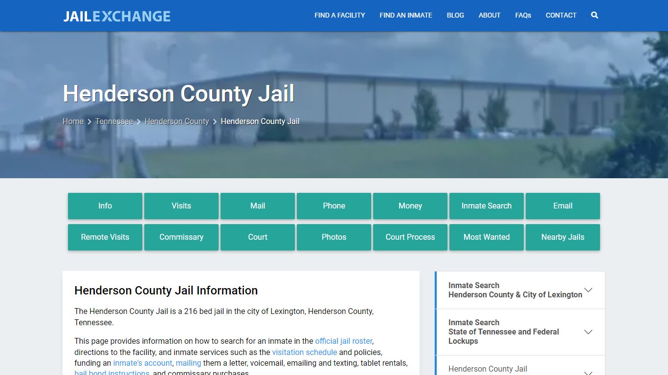Henderson County Jail, TN Inmate Search & Services